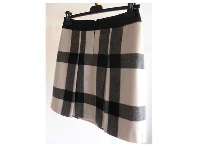 Falda de corte A en mezcla de lana Max & Co negro blanco - vista 6