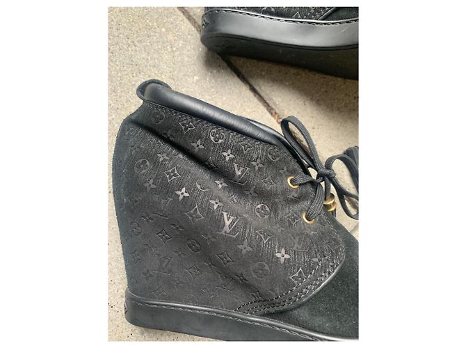 Sneakers Louis Vuitton Millenium Wedge Nero - vista 2
