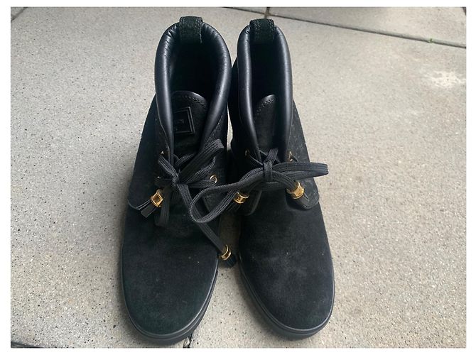 Sneakers Louis Vuitton Millenium Wedge Nero - vista 3