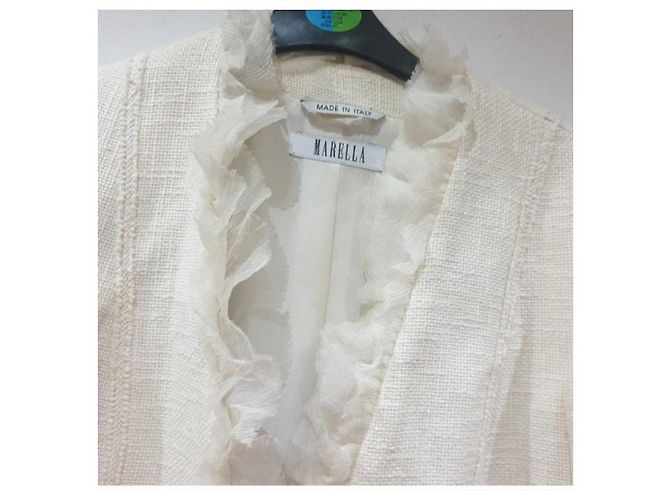 Marella Boho Voulants Blazerjacke Aus weiß - Ansicht 3