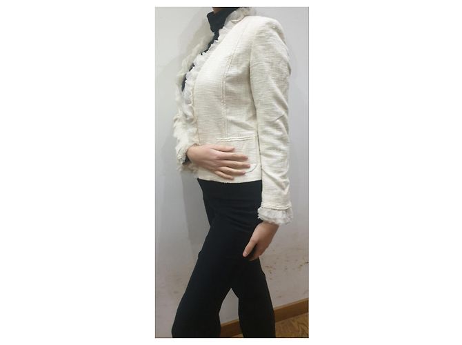 Marella Boho Voulants Blazerjacke Aus weiß - Ansicht 6