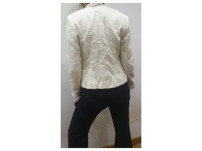 Marella Boho Voulants Blazerjacke Aus weiß - Ansicht 7