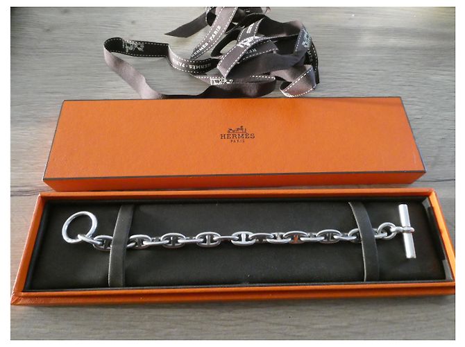 Pulsera de cadena Hermès con ancla en plata de ley - vista 10