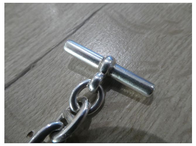 Pulsera de cadena Hermès con ancla en plata de ley - vista 3
