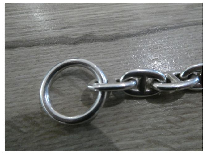 Pulsera de cadena Hermès con ancla en plata de ley - vista 4