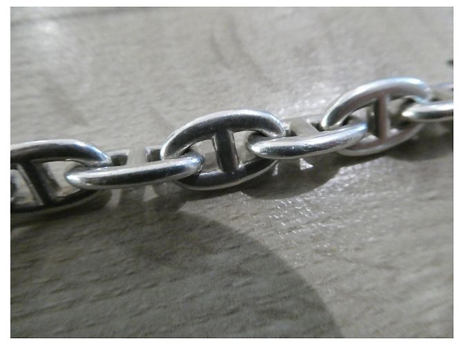 Pulsera de cadena Hermès con ancla en plata de ley - vista 6