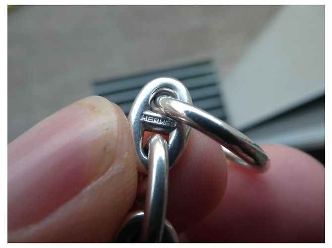 Pulsera de cadena Hermès con ancla en plata de ley - vista 7