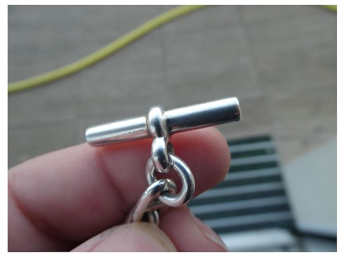 Pulsera de cadena Hermès con ancla en plata de ley - vista 9