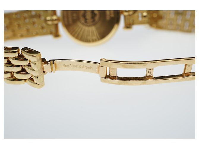 Relógio Van Cleef & Arpels White Diamond Dial Diamond Bezel Dourado Gold hardware - vista 7