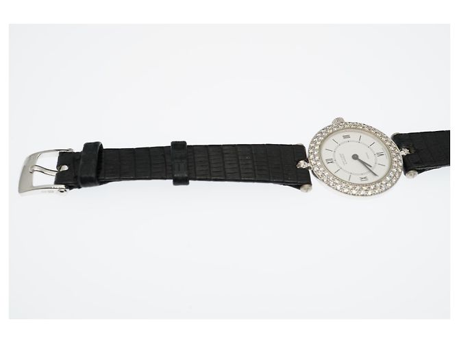VAN CLEEF & ARPELS Classique 18k Relógio de diamante em ouro branco Prata Gold hardware - vista 7