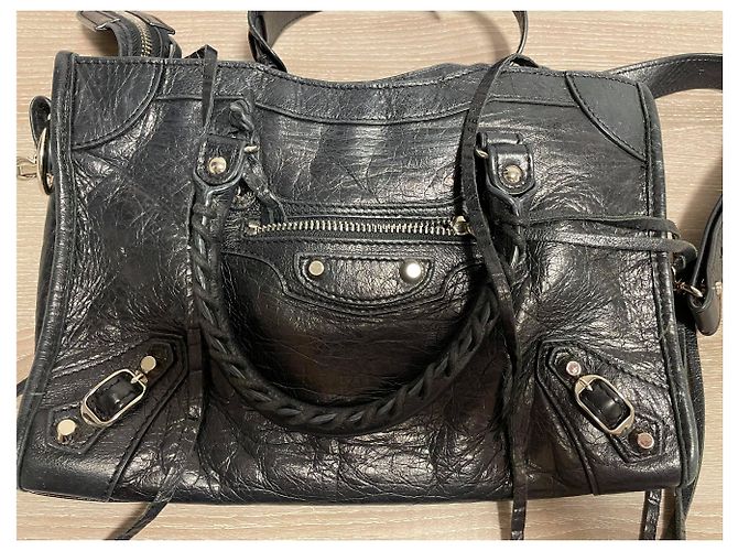 Balenciaga City S Handtasche aus schwarzem Leder - Ansicht 6