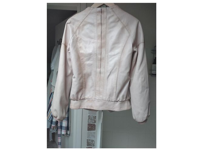 Patrizia Pepe Lederjacke Bomber in Rosa Pink - Ansicht 11