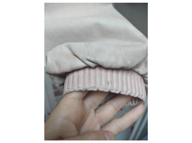 Patrizia Pepe Lederjacke Bomber in Rosa Pink - Ansicht 14