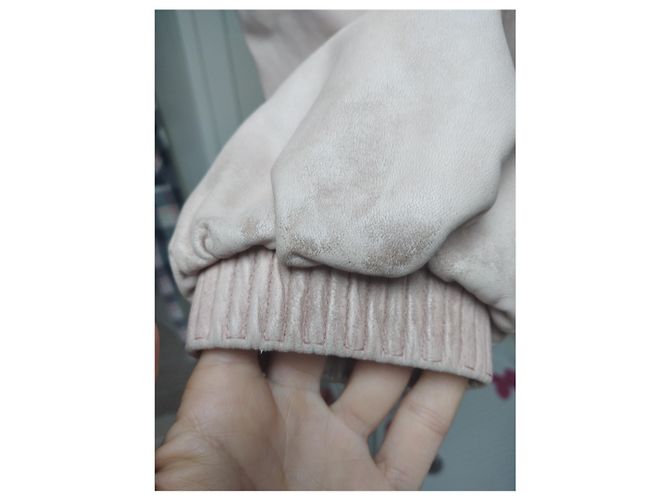 Patrizia Pepe Lederjacke Bomber in Rosa Pink - Ansicht 16