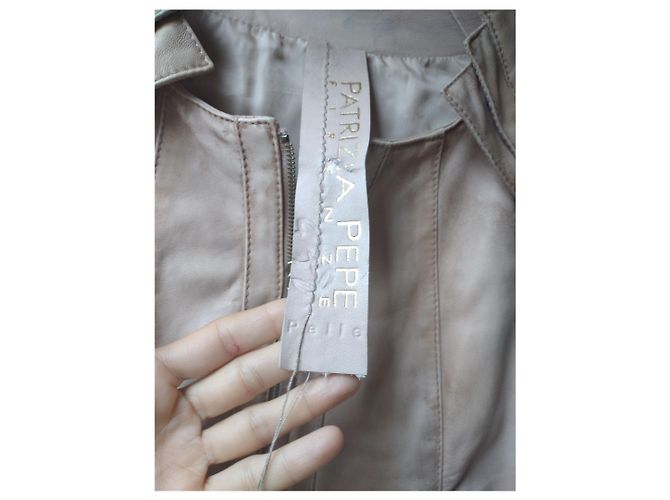 Patrizia Pepe Lederjacke Bomber in Rosa Pink - Ansicht 19