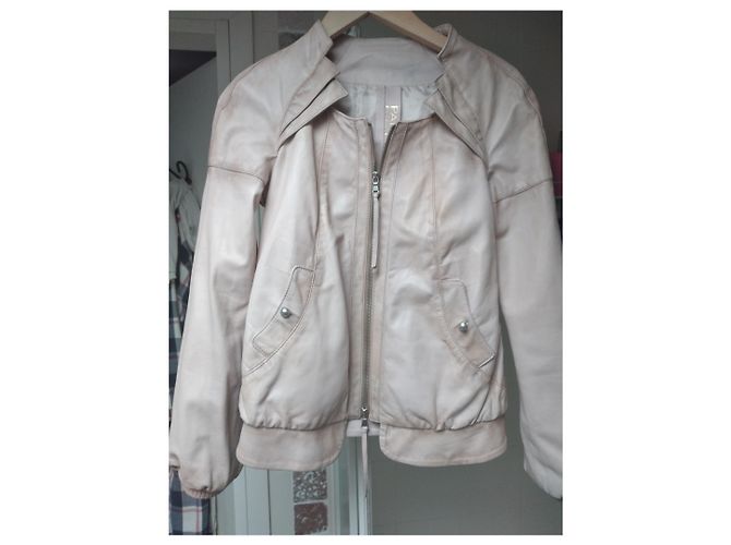 Patrizia Pepe Lederjacke Bomber in Rosa Pink - Ansicht 2