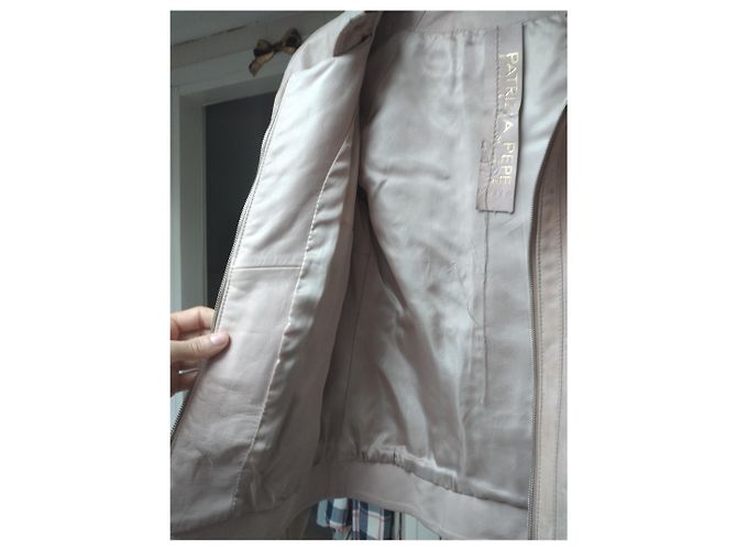 Patrizia Pepe Lederjacke Bomber in Rosa Pink - Ansicht 20