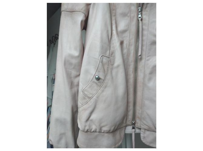 Patrizia Pepe Lederjacke Bomber in Rosa Pink - Ansicht 3