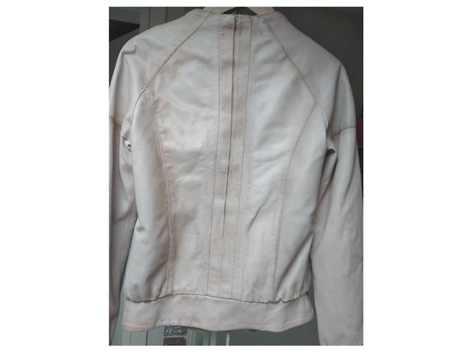 Patrizia Pepe Lederjacke Bomber in Rosa Pink - Ansicht 7