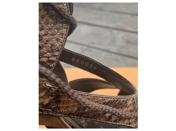 Louis Vuitton Python Heels Brown Size 37 - view 7