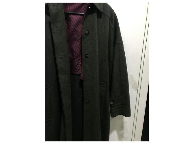 Abrigo Largo Max Mara Lana Verde Oscuro - vista 12