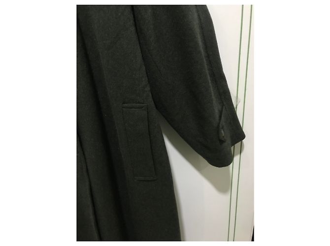 Abrigo Largo Max Mara Lana Verde Oscuro - vista 3