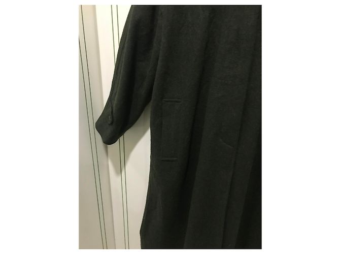 Abrigo Largo Max Mara Lana Verde Oscuro - vista 4