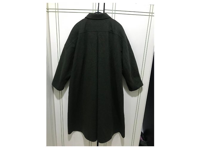Abrigo Largo Max Mara Lana Verde Oscuro - vista 5