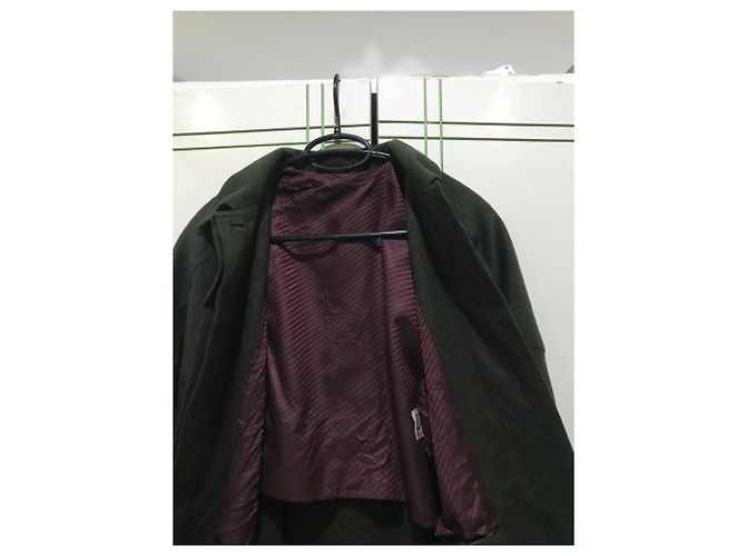 Abrigo Largo Max Mara Lana Verde Oscuro - vista 8