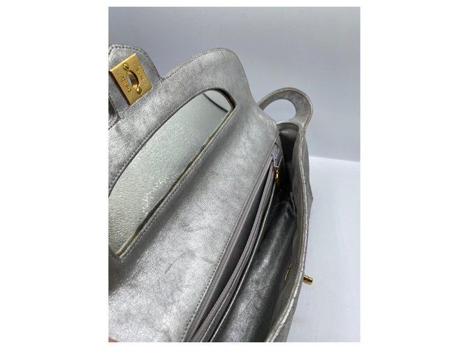 Borsa baguette Chanel Argento - vista 2