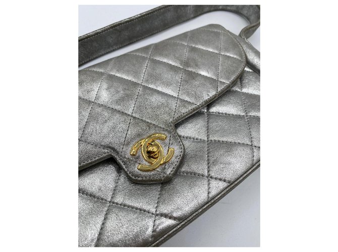Borsa baguette Chanel Argento - vista 3