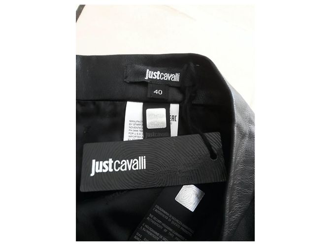 Just Cavalli Rock aus schwarzem Kunstleder - Ansicht 7