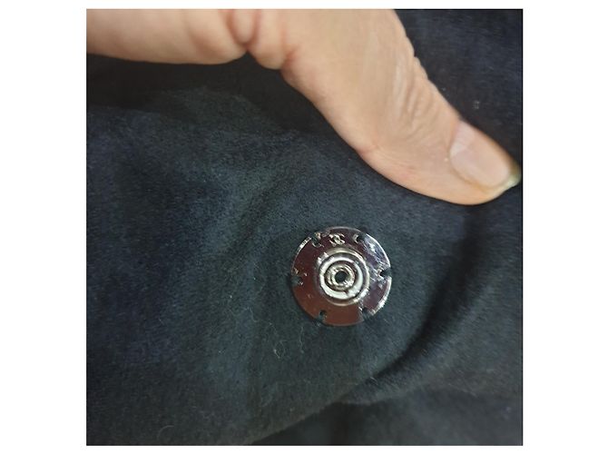 Mantella Chanel nera in cashmere e lana Nero - vista 13