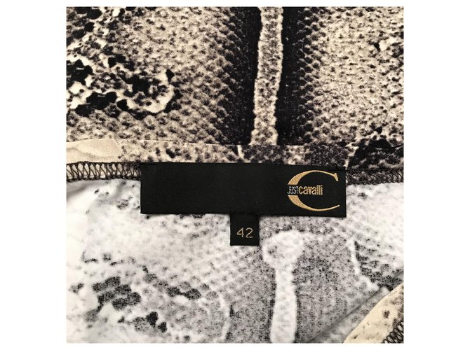 Just Cavalli Python Pattern Skirt Ecru Brown Black Grey Cream - view 3