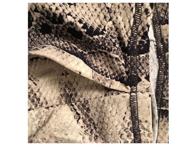 Just Cavalli Python Pattern Skirt Ecru Brown Black Grey Cream - view 9