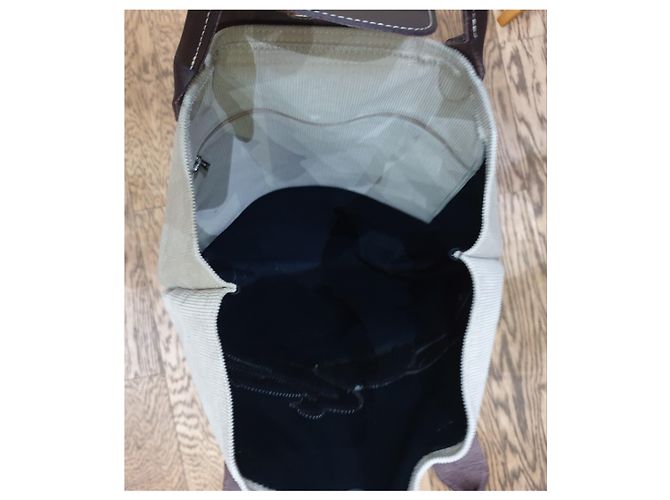 Saco de compras Longchamp Marrom Bege - vista 5