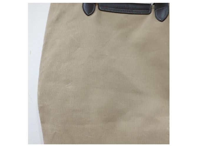 Saco de compras Longchamp Marrom Bege - vista 6
