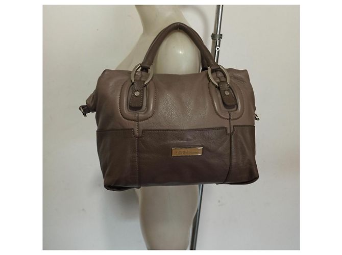 Ferré Milano borsa bauletto Marrone Beige - vista 11