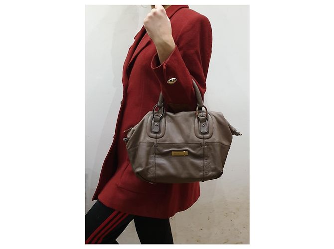 Ferré Milano borsa bauletto Marrone Beige - vista 12