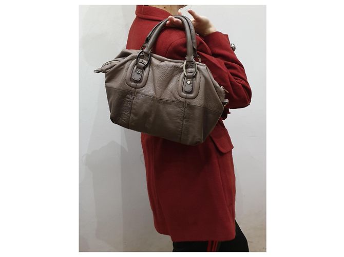 Ferré Milano borsa bauletto Marrone Beige - vista 13