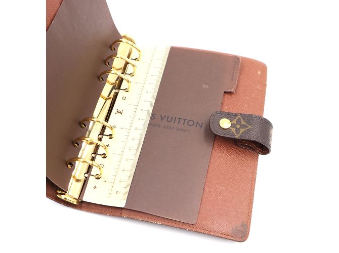 Louis Vuitton Monogramm Agenda MM Scheckhefthalter Braun - Ansicht 8