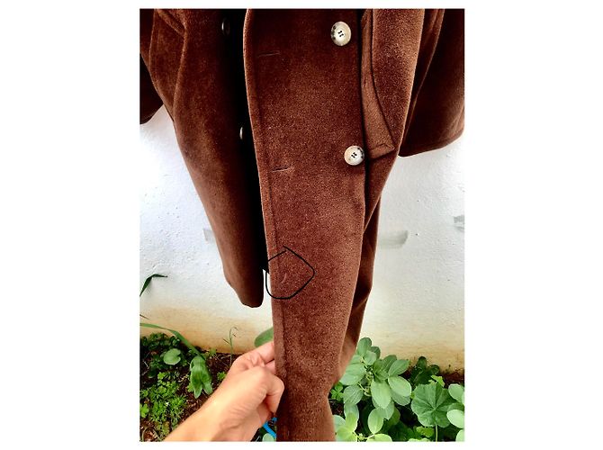 Abrigo Max Mara 101801 Icon de lana marrón oscuro - vista 13