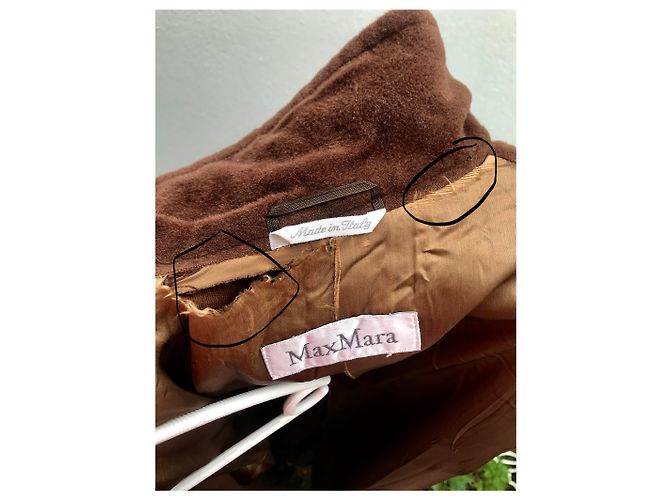 Abrigo Max Mara 101801 Icon de lana marrón oscuro - vista 15