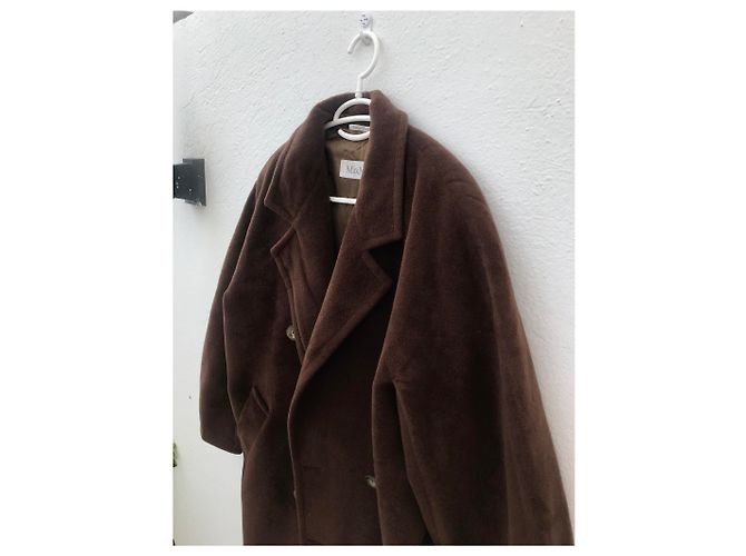Abrigo Max Mara 101801 Icon de lana marrón oscuro - vista 4