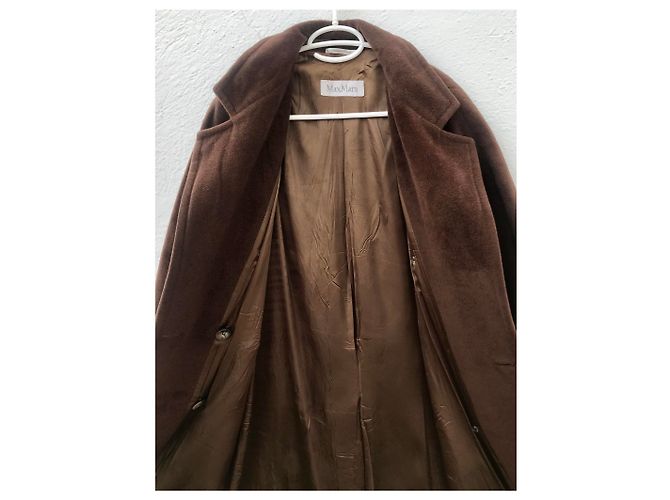 Abrigo Max Mara 101801 Icon de lana marrón oscuro - vista 7
