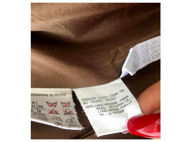 Abrigo Max Mara 101801 Icon de lana marrón oscuro - vista 9