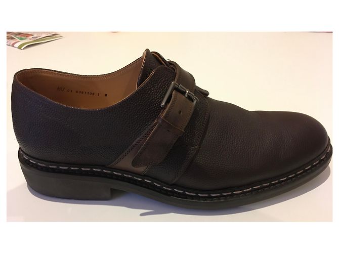 Heschung Charme Beluga scarpe in pelle marrone scuro - vista 4