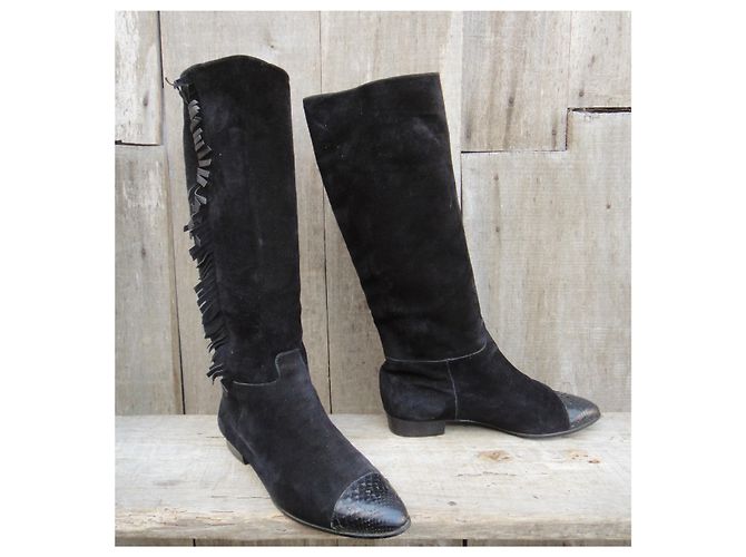 Prada Vintage Stiefel p 38,5 Schwarz - Ansicht 2