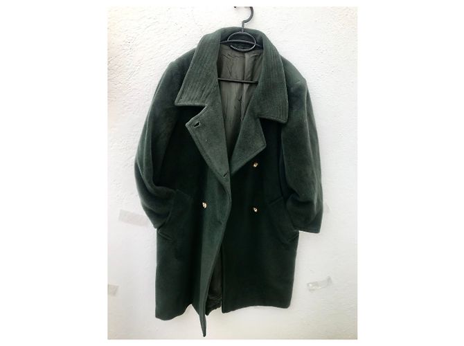 Abrigo Max Mara de lana verde oscuro - vista 10