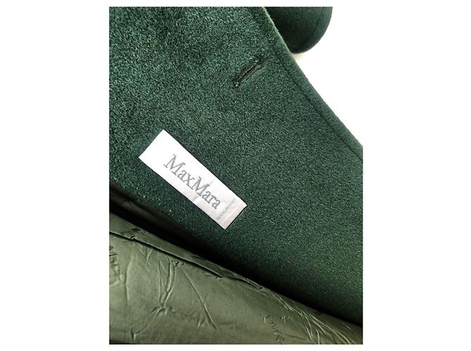 Abrigo Max Mara de lana verde oscuro - vista 11